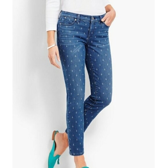 TALBOTS Flawless Slim Ankle Anchor Blue Jeans 6‎ Long - Picture 1 of 10